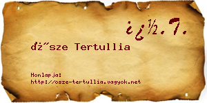Ősze Tertullia névjegykártya